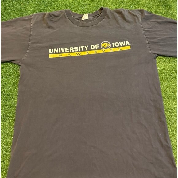 Vintage Iowa Hawkeyes shirt mens XL black yellow football long sleeve Y2K 27 - Picture 4 of 12